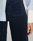 SLIM PALLAZO NAVY CORD