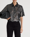 FOIL LACE TOP