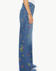 WIDE-LEG FLORAL JEAN