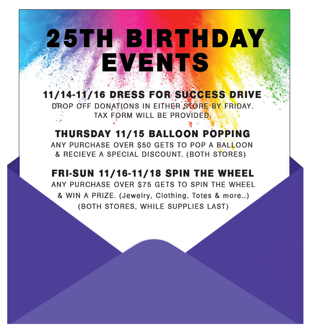25th Birthday Party Events