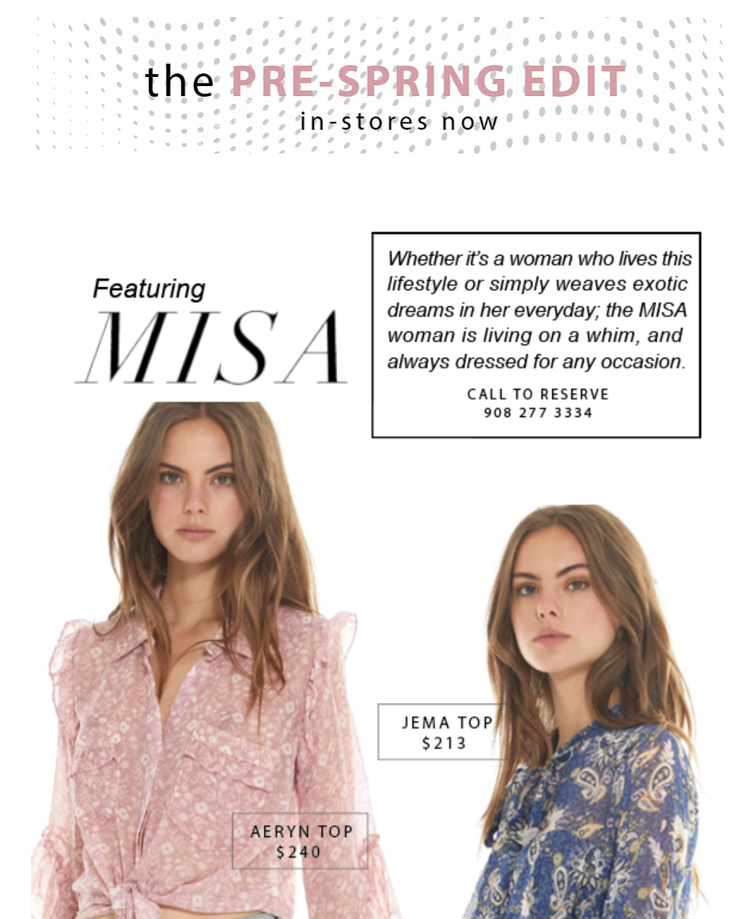 The Pre-Spring Edit | Now In-Stores