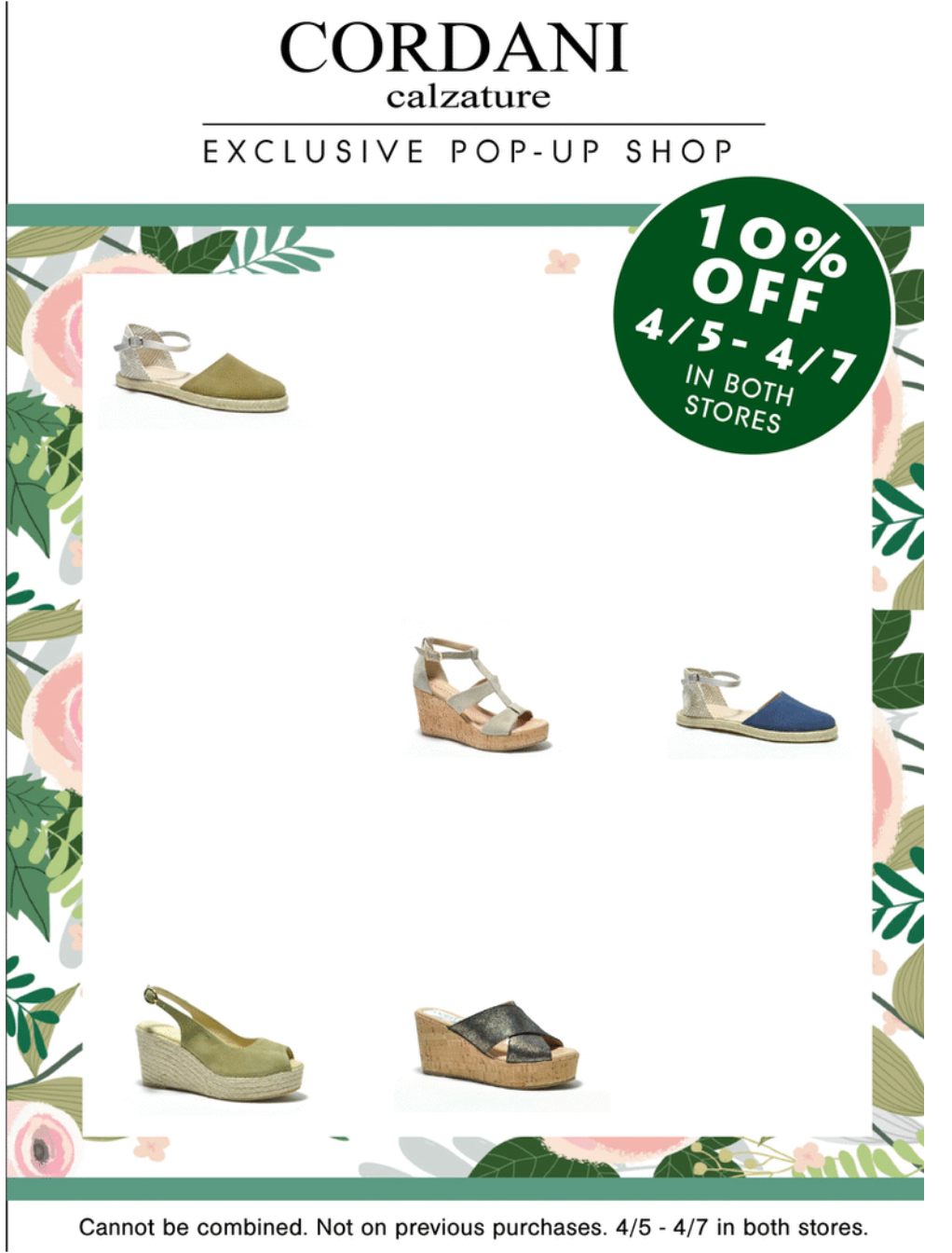 Cordani Pop-Up Shop This Weekend