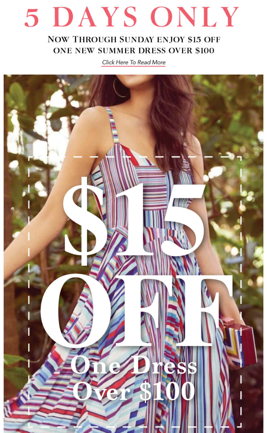 $15 OFF A SUMMER DRESS | 4 DAYS ONLY