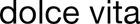 Dolce Vita logo in black text on a white background