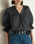 SCARLET PINTUCK TOP