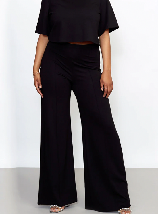 Wide Leg Ponte Knit Pant (More Colors)