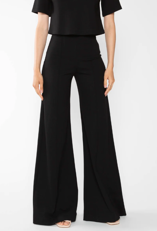 Wide Leg Ponte Knit Pant (More Colors)