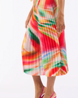 BOLD SWIRL PLEATED SKIRT