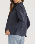 ALLISON LEATHER JACKET (INDIGO ONLY)