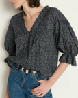 SCARLET PINTUCK TOP