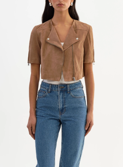 KIRSI CROPPED SUEDE JACKET