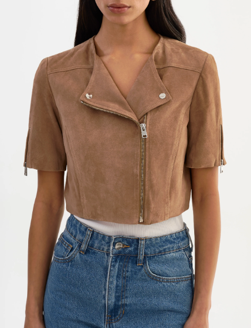 KIRSI CROPPED SUEDE JACKET
