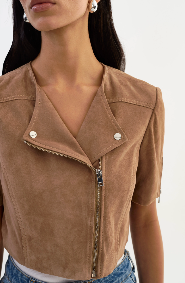 KIRSI CROPPED SUEDE JACKET