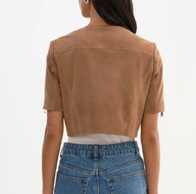 KIRSI CROPPED SUEDE JACKET