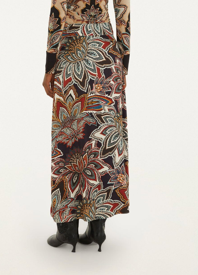 FLOWERS MAXI SKIRT