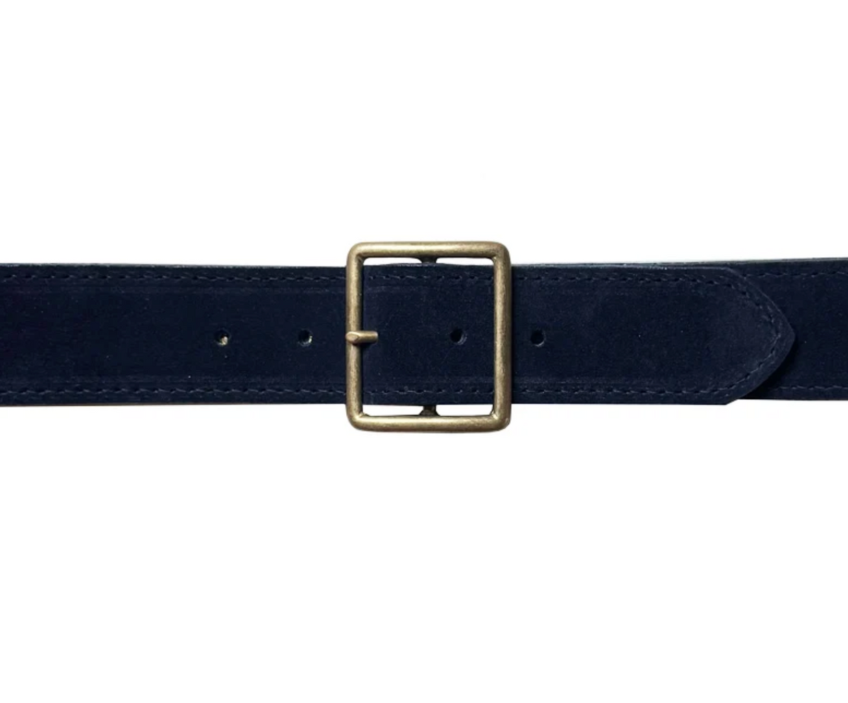 THIN SQUARE BUCKLE BELT NAVY