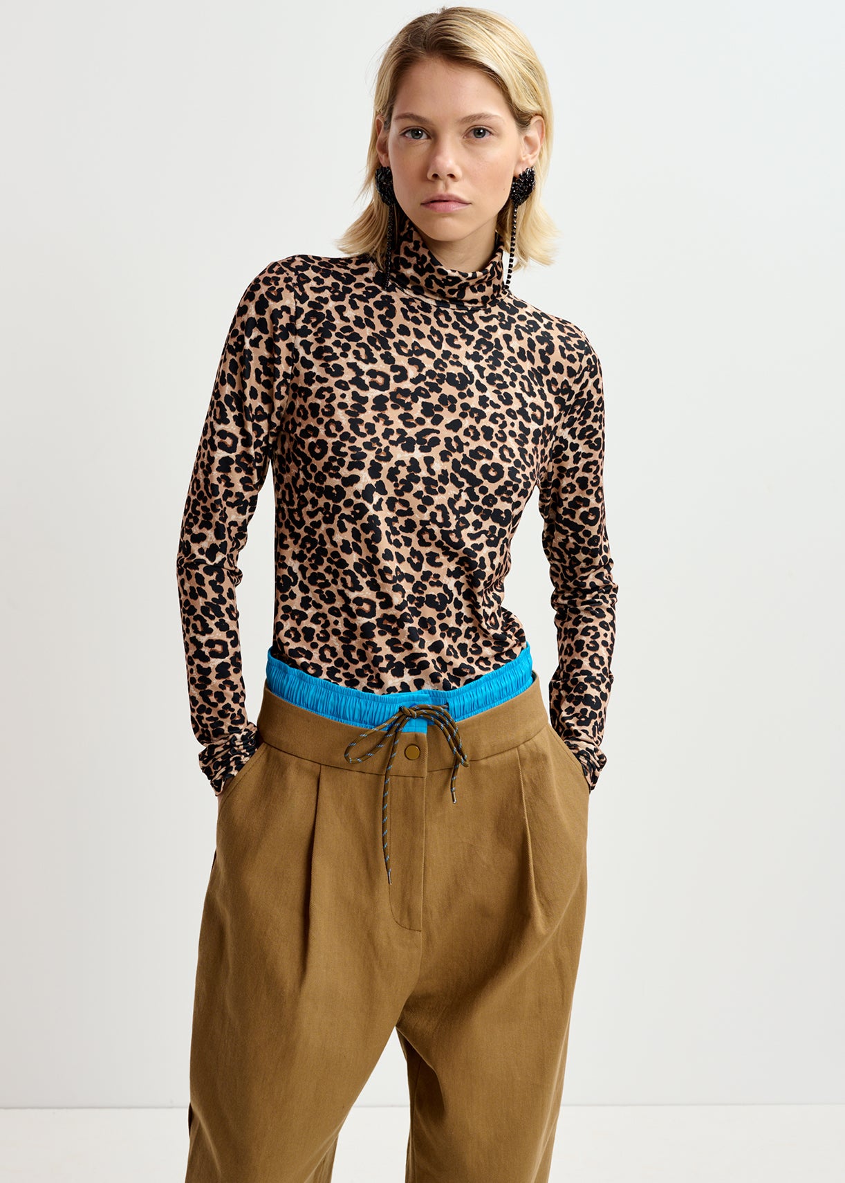 Leopard Turtleneck