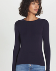 Long Sleeve Variegated Ribbed Tee (More Colors)